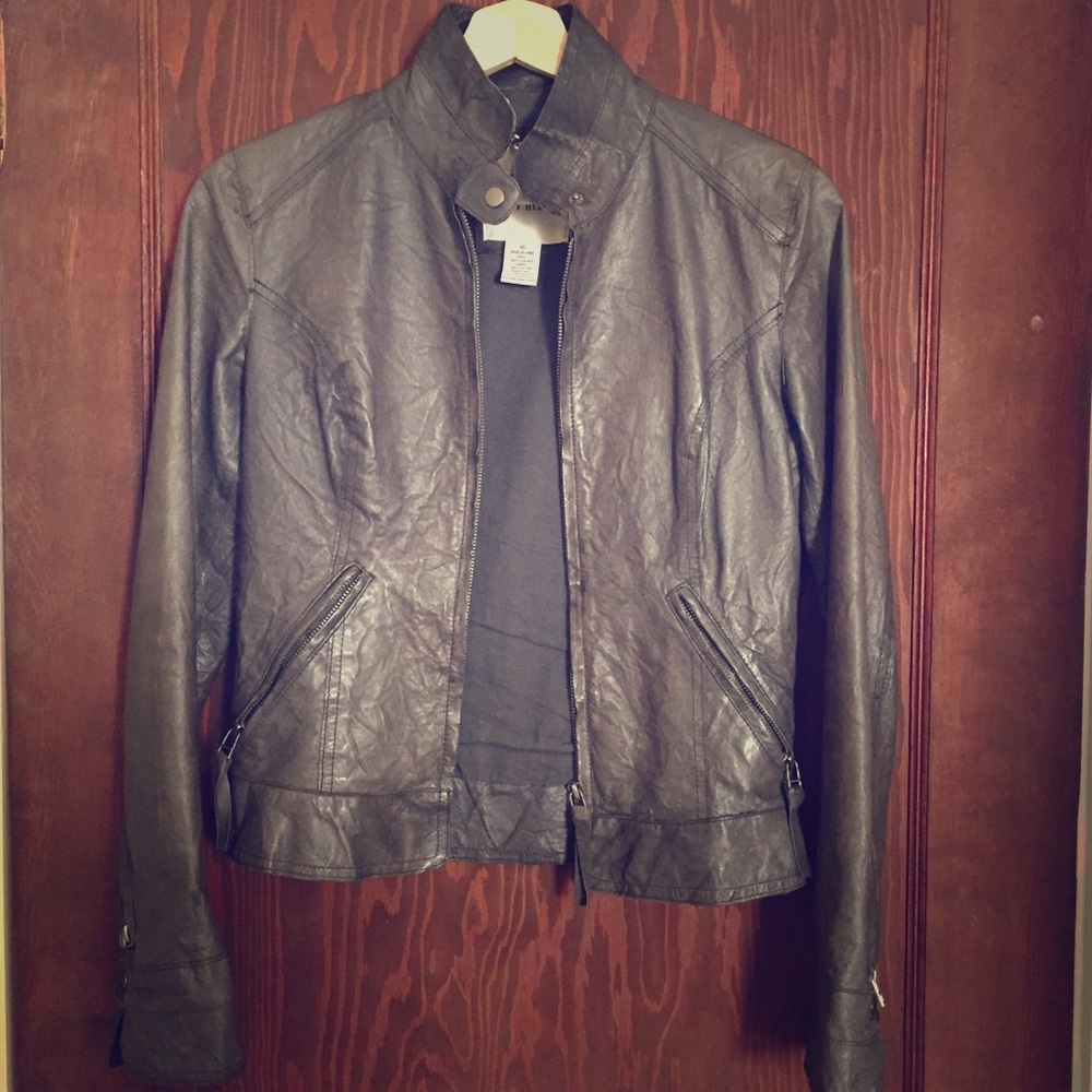B.B. Dakota Real Leather Moto Jacket